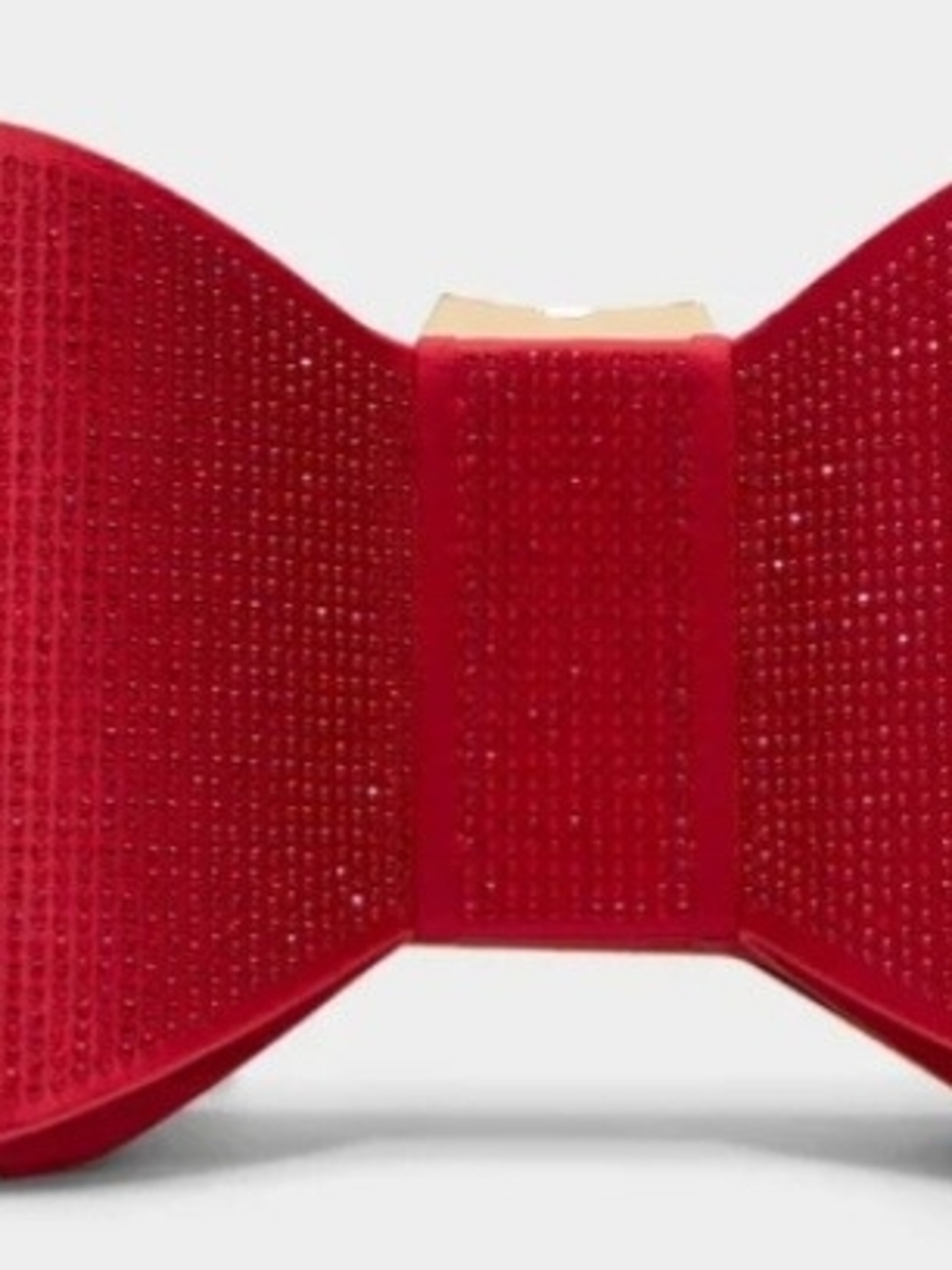 Aldo Red Rhinestone Bow Clutch NWT